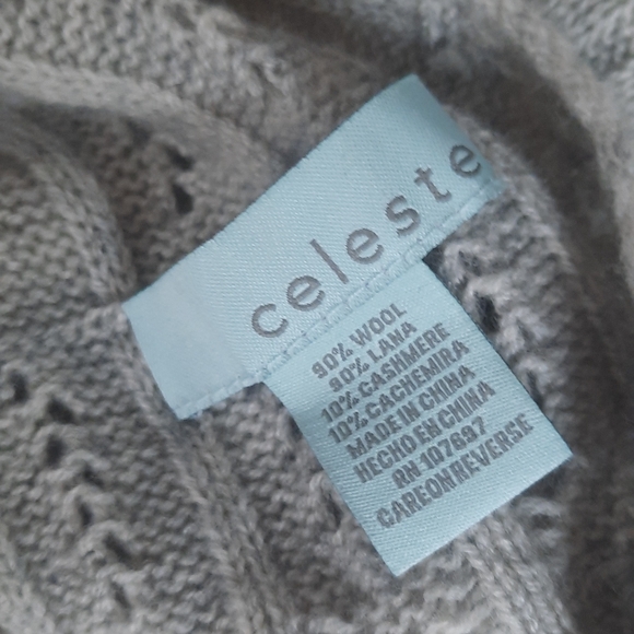 Celeste Infinity Scarf Wool Cashmere Blend Grey - Picture 4 of 4